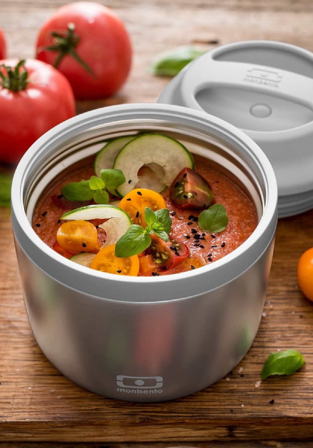 Monbento Element Thermo-Lunchbox Metallic Silver