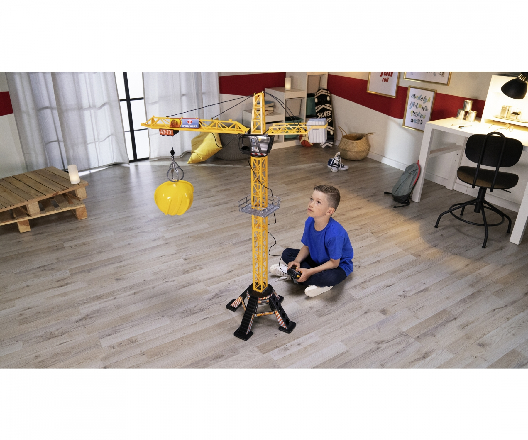 Mega Crane Kinder Spielzeug Baustellen Kran mit Controller Batteriebetrieben (201139012)