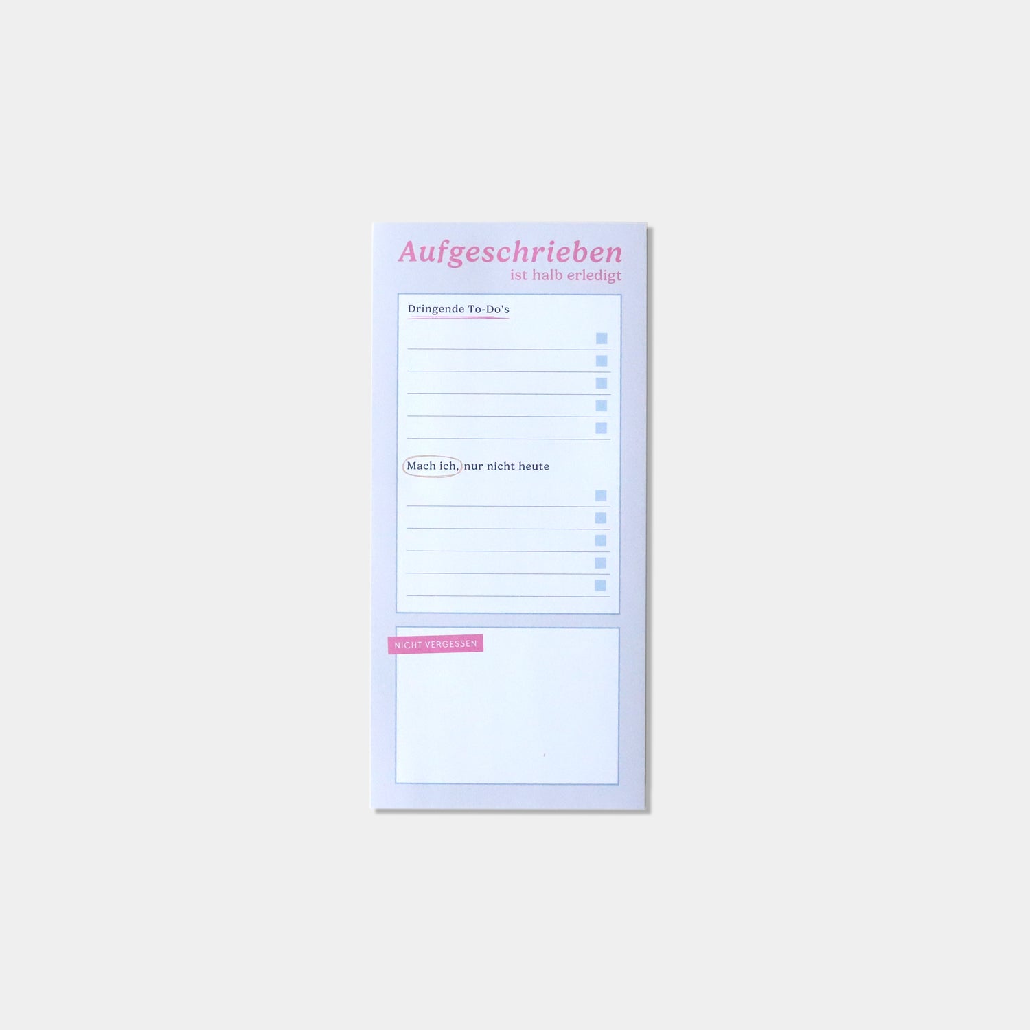Notizblock DIN lang „Aufgeschrieben