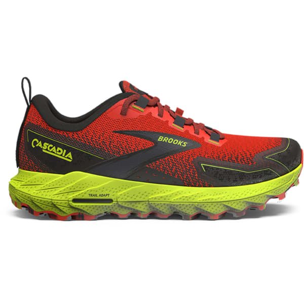 Chaussure trail BROOKS CASCADIA 18 CHERRY TOMATO/LIME/BLACK