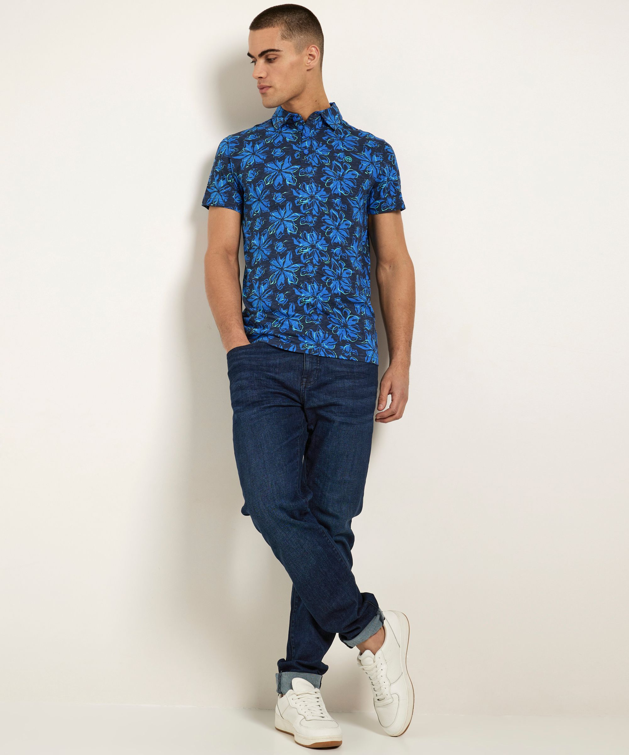 polo met bloemenprint