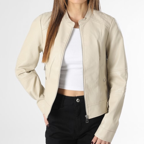 Veste Biker Femme Love Lavine Beige