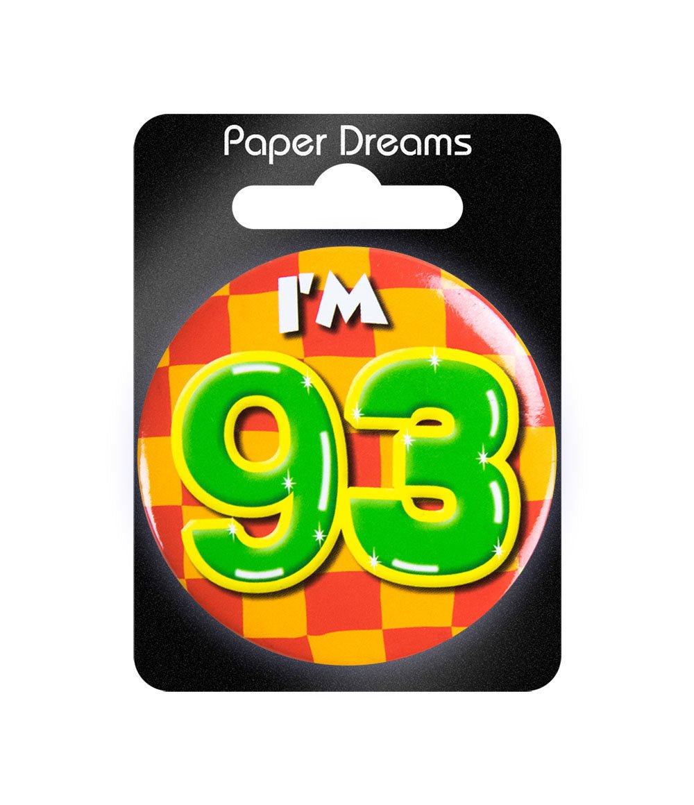 I'm 93 Button 93 Jaar 5,5cm