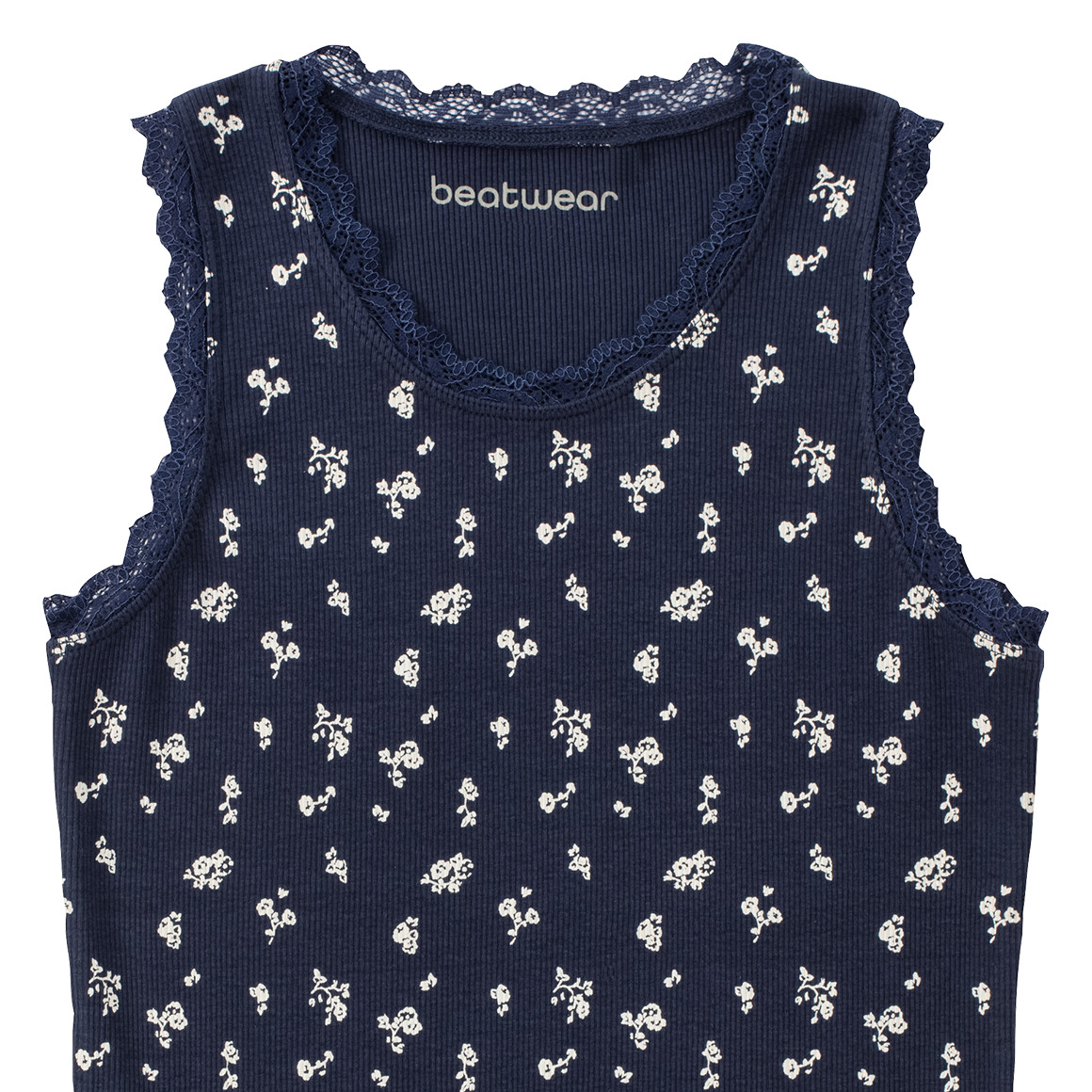 Beatwear Mädchen Top mit Spitze dunkelblau