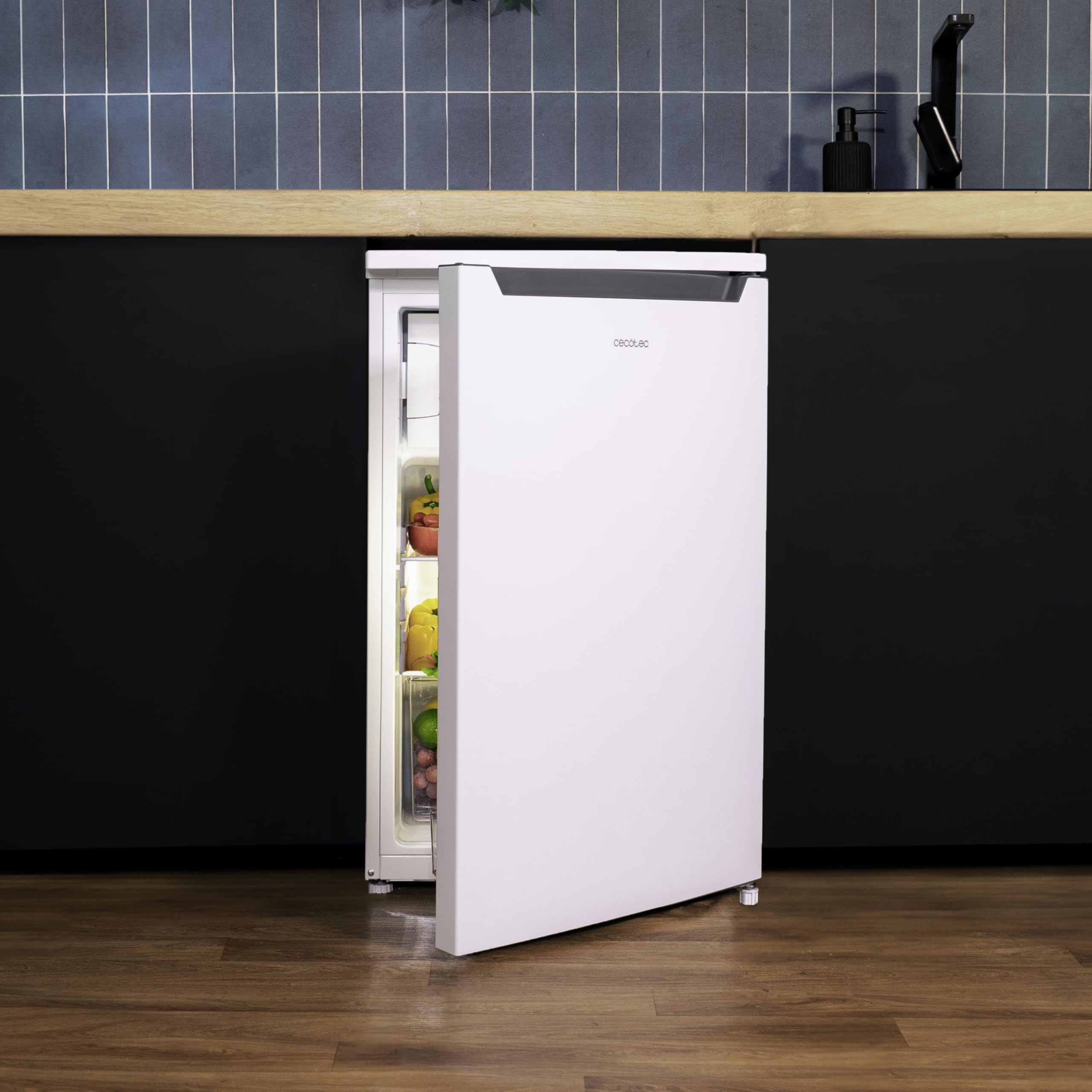 Cecotec Mini Réfrigérateur 107 L Bolero CoolMarket TT 107 White, Classe Énergétique E, Économie d'Énergie, Porte Réversible, Tiroir Congélateur, Faibl