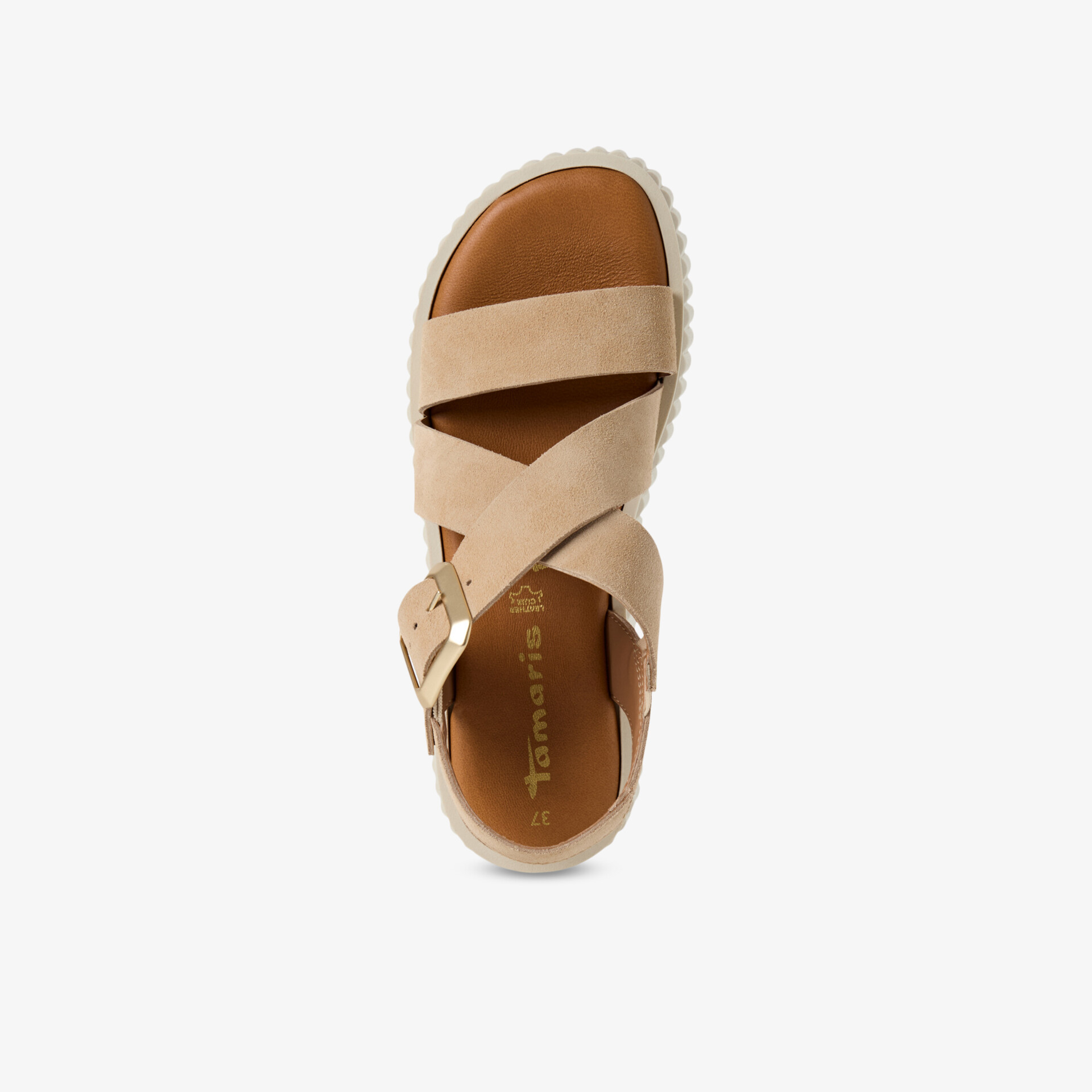 Tamaris Damen Plateausandalen beige