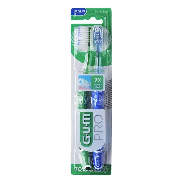 Gum Brosse à Dents Technique Pro Medium Lot de 2
