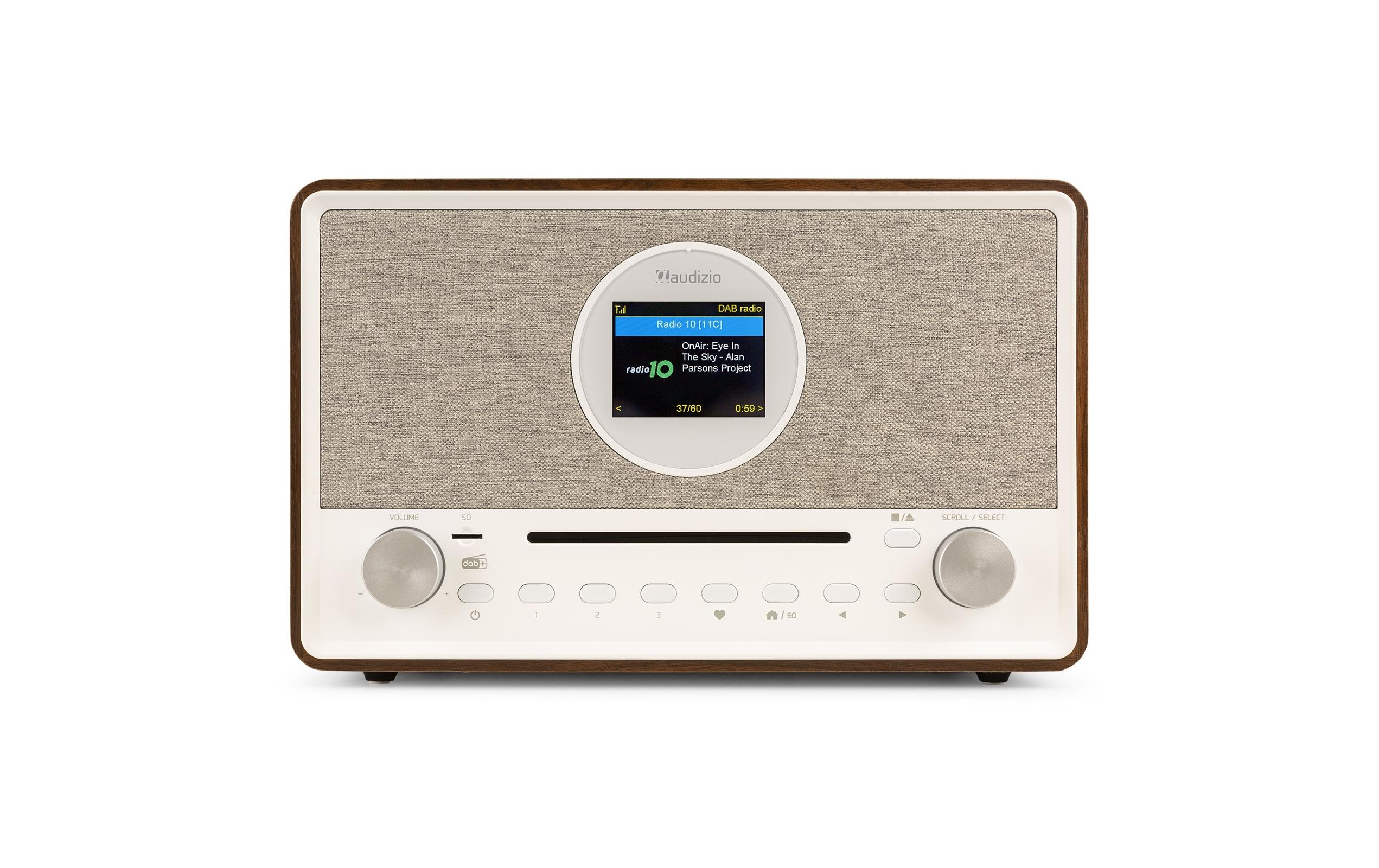 Internet Radio Lucca Braun/Weiss<br>Internetradio mit DAB+, FM und CD-Player