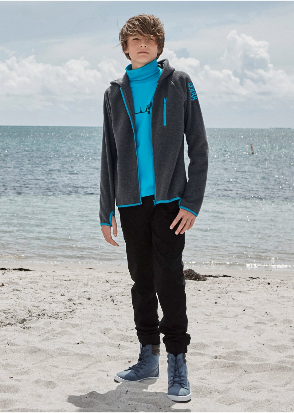 Gilet polaire avec détails contrastés