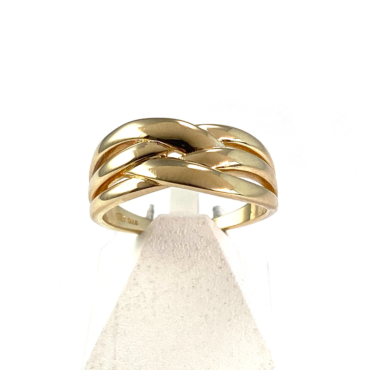 Bague d'occasion or 375 jaune entrelacée