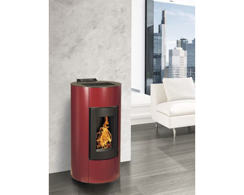 Angelina 9 pelletkachel, staal, bordeaux, 8,9 kW