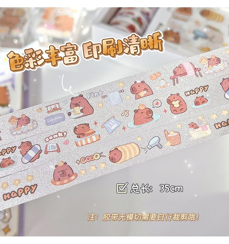 Eranso - Set: Capybara Sticker + Masking Tape (Diverse ontwerpen)