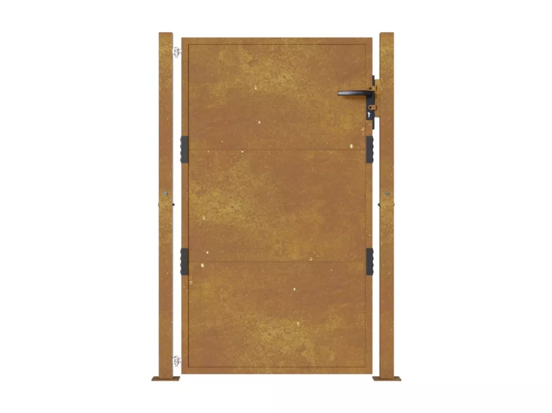 Portail de jardin 105x130 cm acier corten