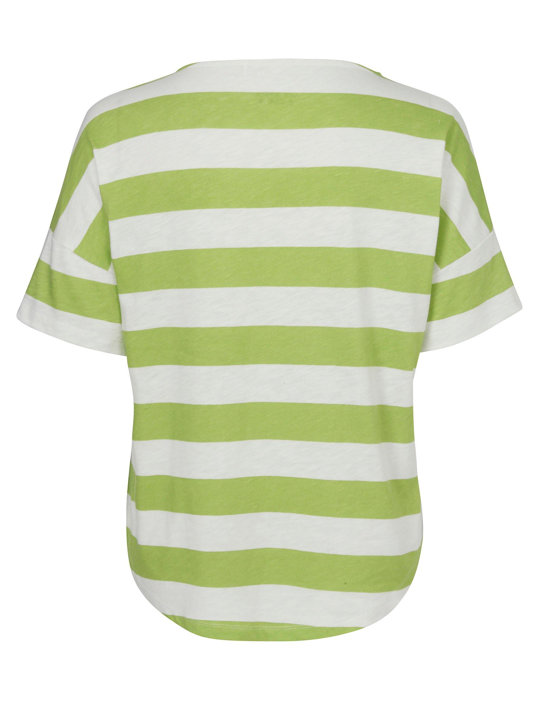 Shirt mit Blockstreifen und Glitzermotiv