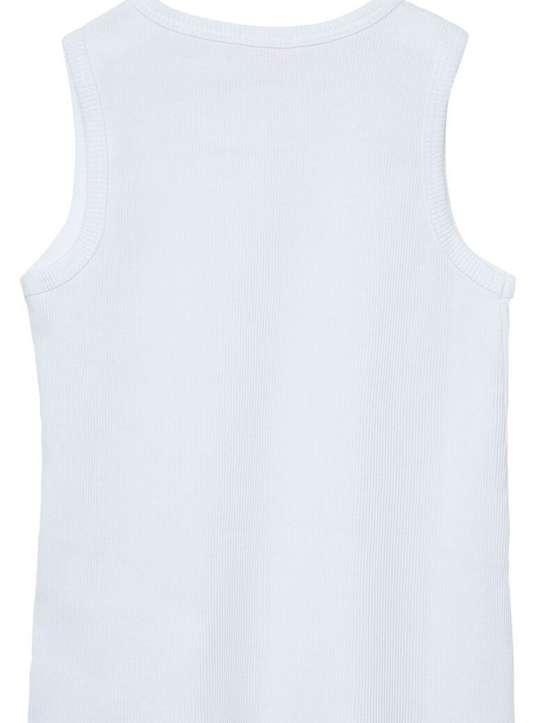 Débardeur garçon en côtes blanc