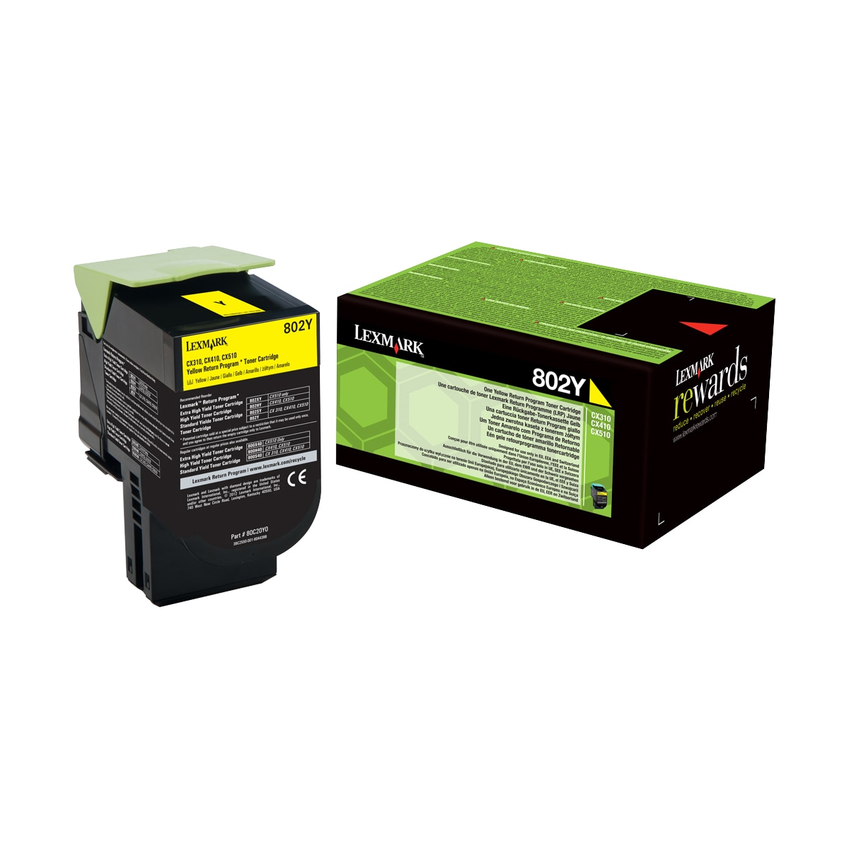 Lexmark tonerpatron 802Y Original Gul