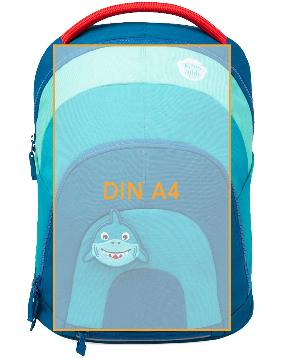 Kinderrucksack DAYDREAMER – HAI (36x26x13) in grün/blau