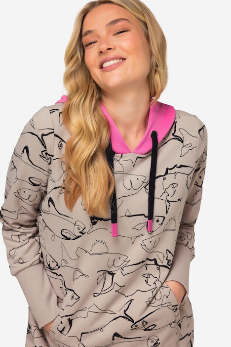 Sweatkleid, allover Print