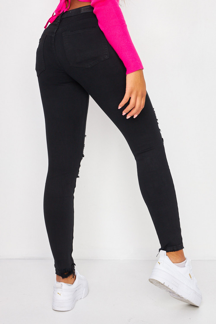 Jean Skinny noir déchiré