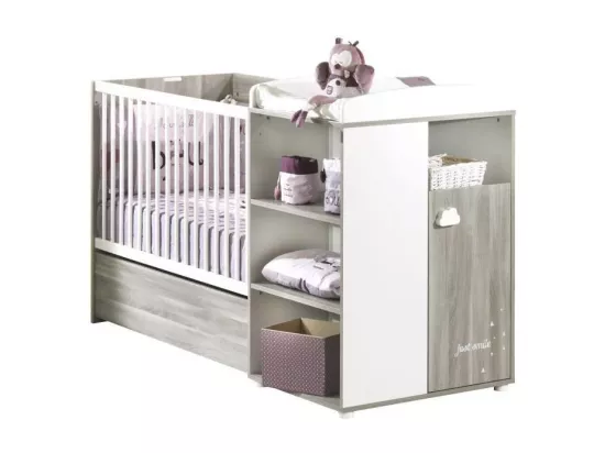 Lit Combiné 120x60 Evolutif en 90x190 en bois