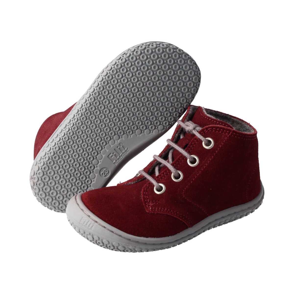 SL40011-F3 berry SQUIRREL velours fleece laces Weite/S