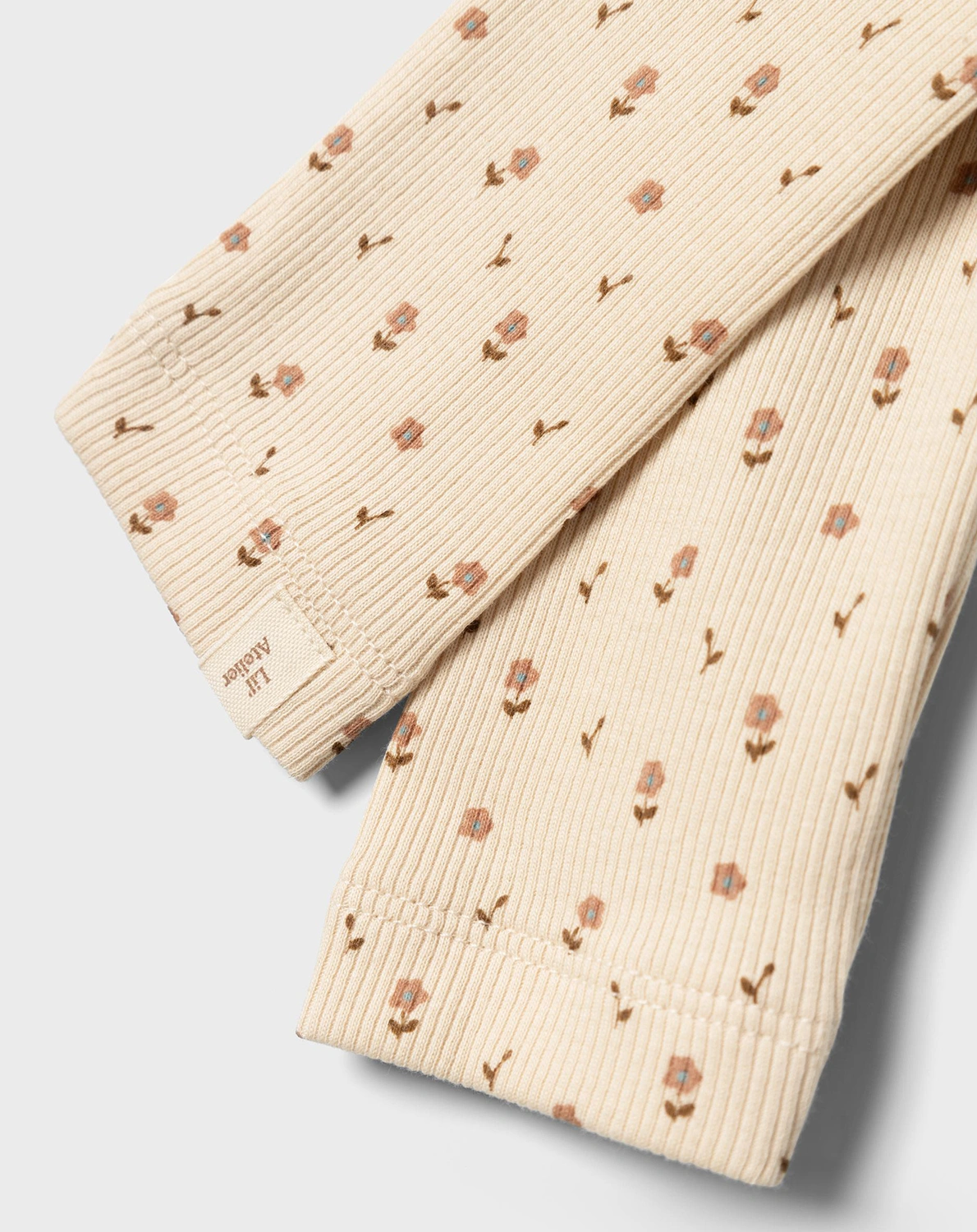 Leggings NBFGAGO LIL FLOWERS in fog grey