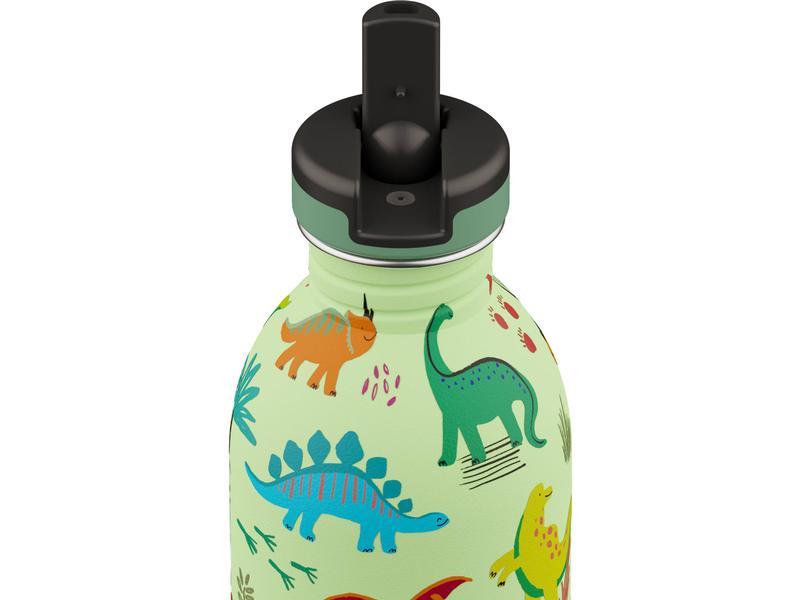 24Bottles Trinkflasche Urban mit Sportdeckel 250 ml, Jurass Trinkflasche aus rostfreiem Edelstahl