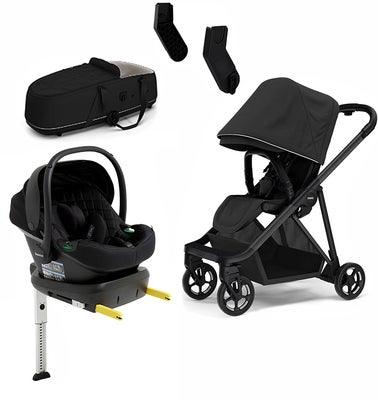 Thule Shine Duovogn inkl. Beemoo Route Babybilstol & Base, Black/Black Stone