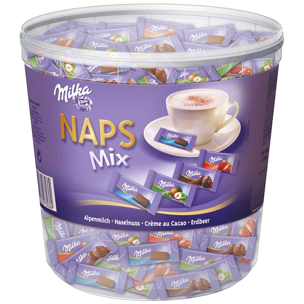 Milka Naps Mix Eimer 207er 1000g MHD:20.7.25