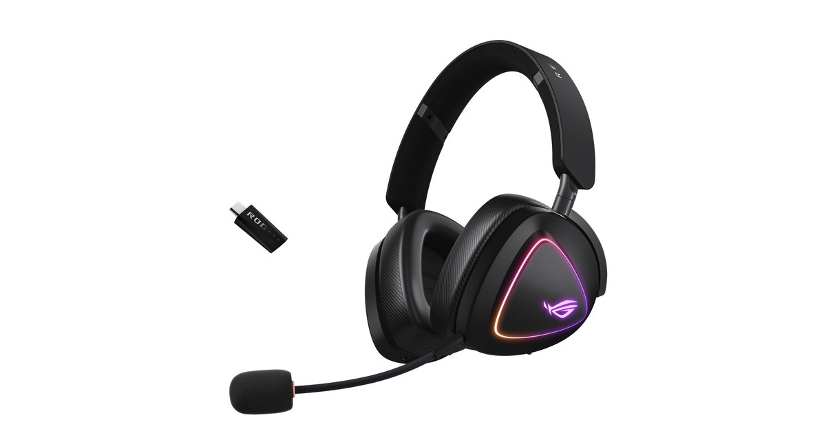 ASUSROG Delta II over-ear gaming headset  (Zwart, 3.5mm / 2.4GHz / Bluetooth)