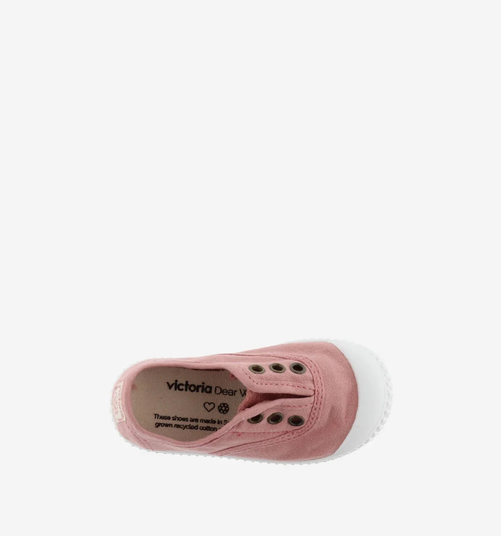 1915 INGLESA TENNIS TOILE DREC® ÉLASTIQUE Baskets en toile avec élastique pour enfant NUDE