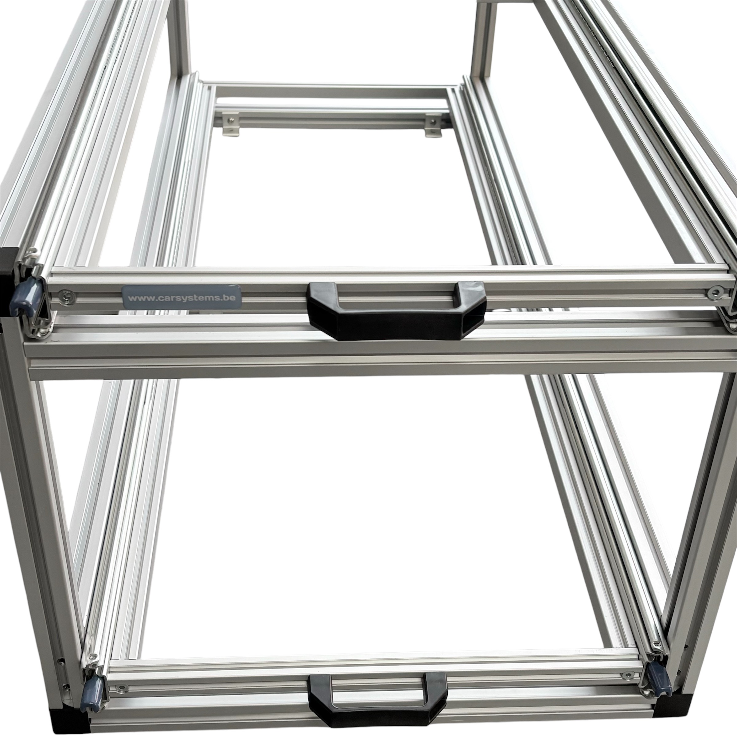 Dubbel schuifframe open bakken en houtplaat - 120x40 cm