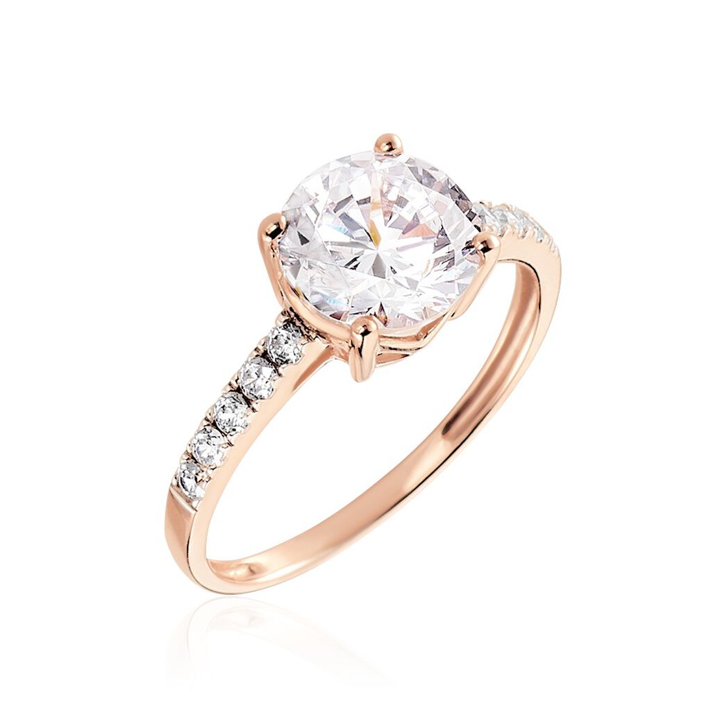 Bague Terese Or Rose Oxyde De Zirconium