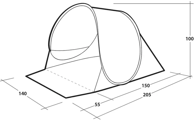 Outwell Eastbourne Beach Shelter Strandzelt für 2 Personen