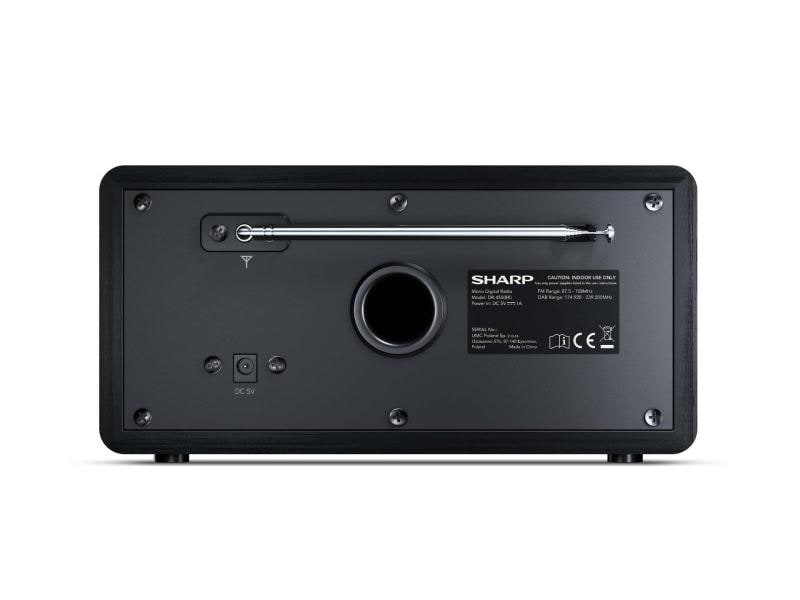 Sharp DAB  Radio DR-450 Schwarz Digital-Radio mit Speicher für 60 Sender