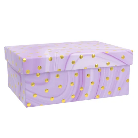 Idena 3er-Set Geschenkboxen Dot/lilaFSC-Mix