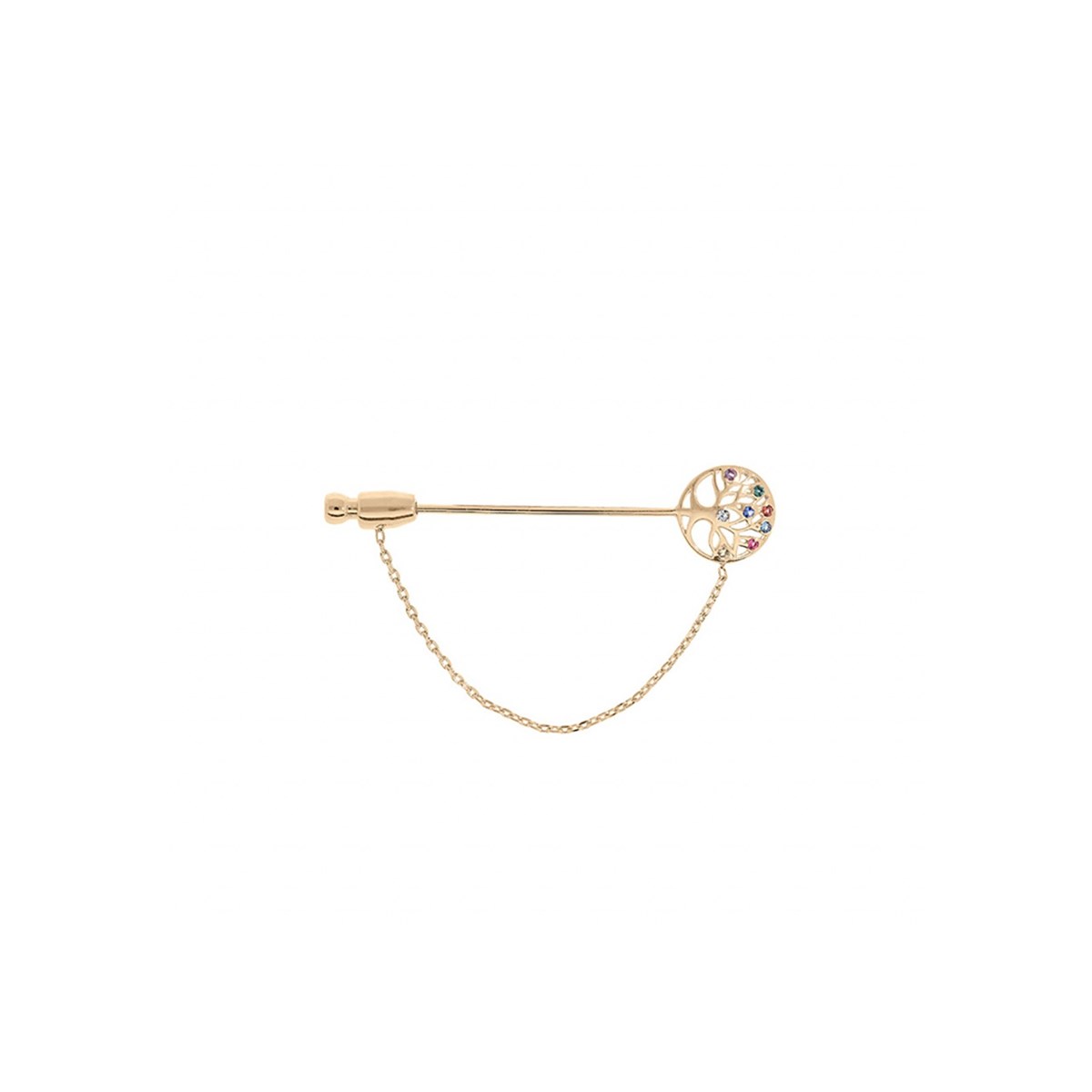 Broche plaqué or - Arbre de vie