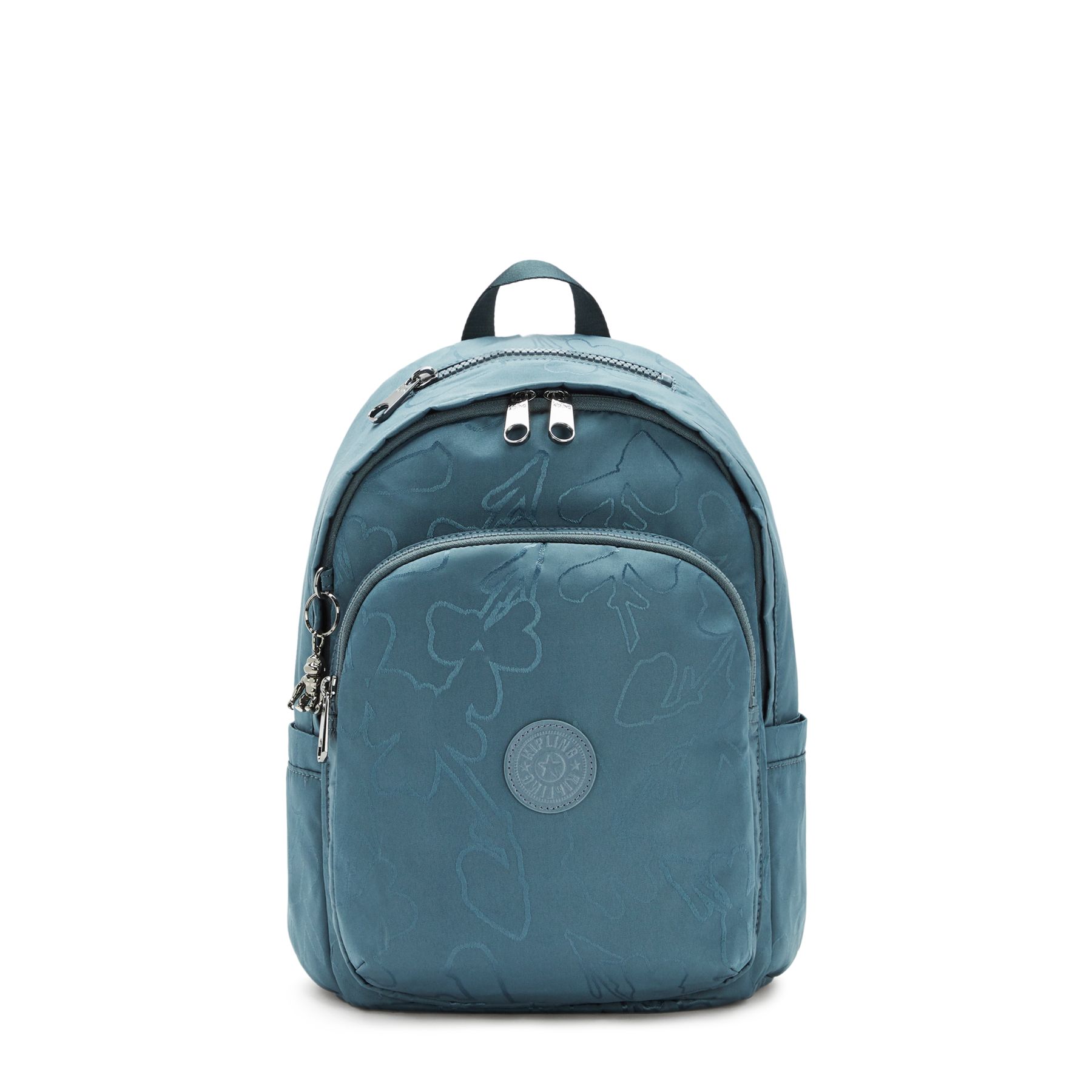 DELIA Sac à Dos Moyen avec Poche Frontale et Poignée Supérieure - Nocturnal Grey Jacquard