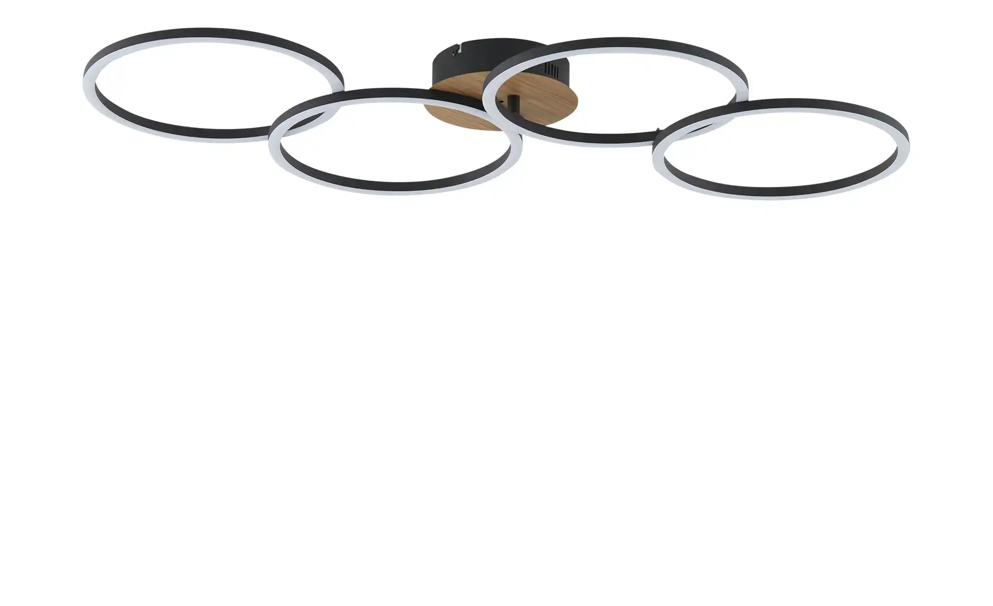 KHG LED-Deckenleuchte, schwarz mit Fernbedienung