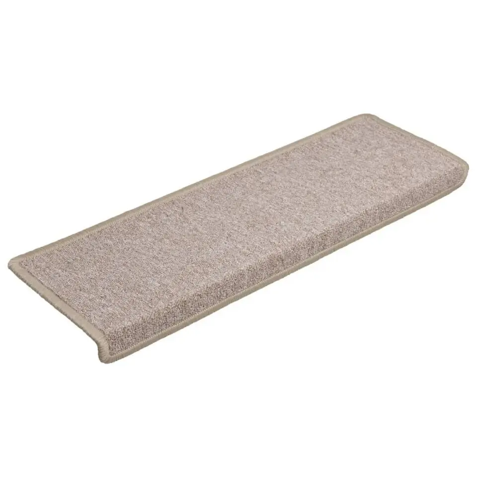 vidaXL - Tapijt Traptrede - Taupe - Polypropyleen