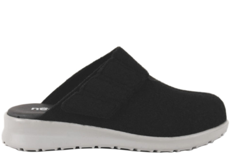 NEW FEET SORT ULDFILT HJEMMESKO UDEN BAGKAPPE