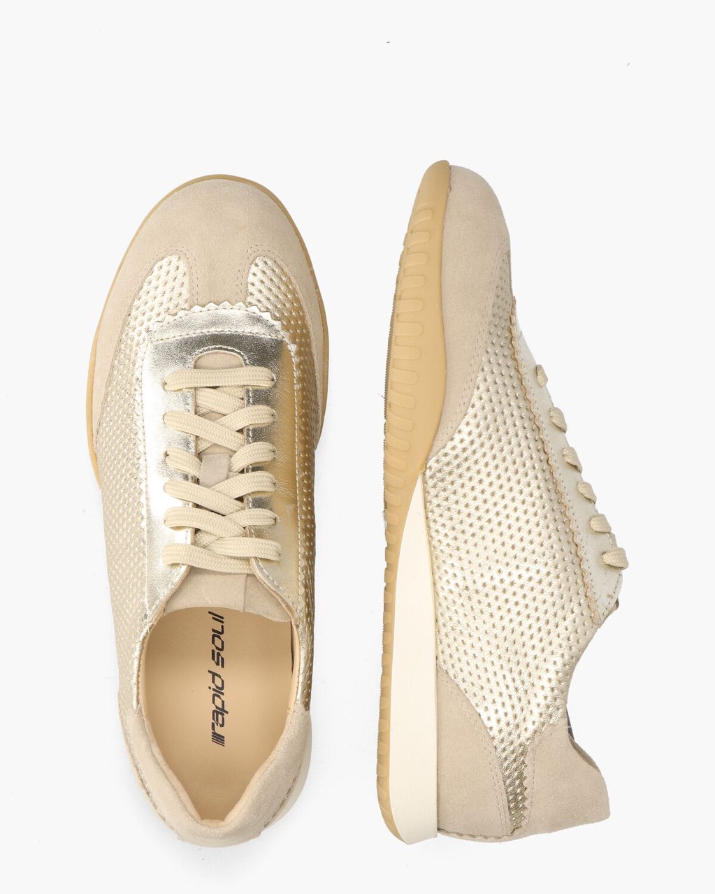 Rapid Soul Wiskje Goud/Beige Damessneakers