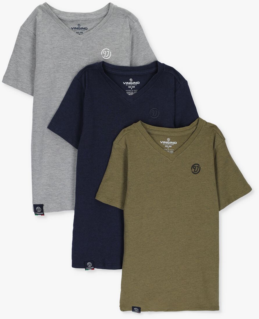 VINGINO grijze vingino t-shirt melee v-neck