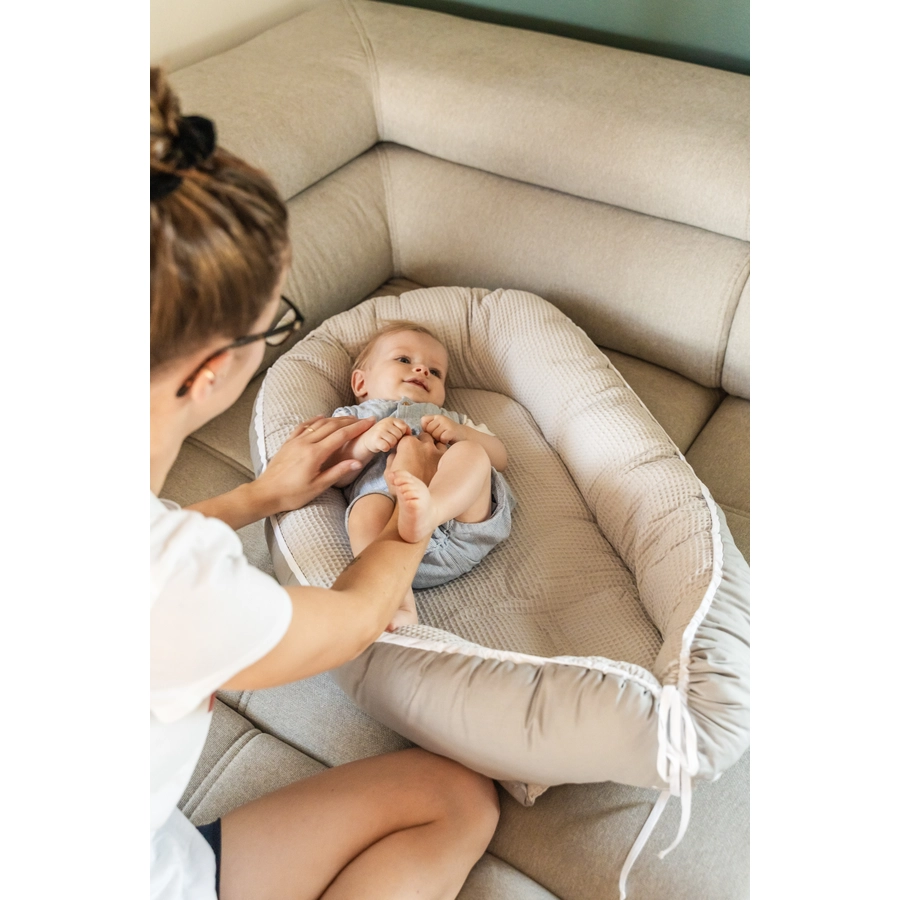 ULLENBOOM Kuschelnest Waffelpique grau