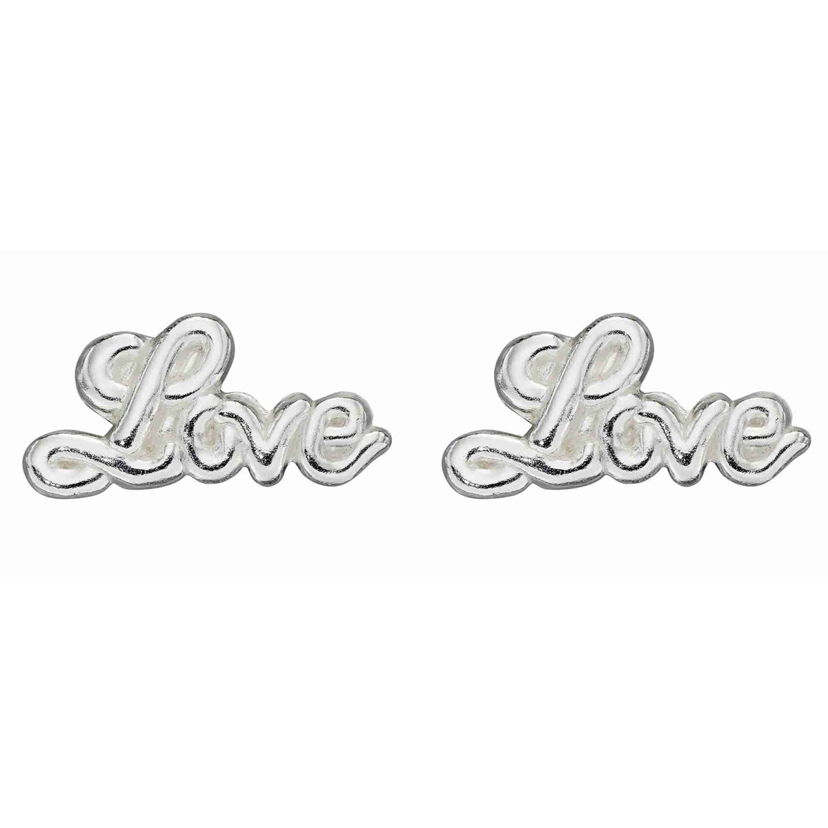 Boucle d'oreille love en argent 925/1000