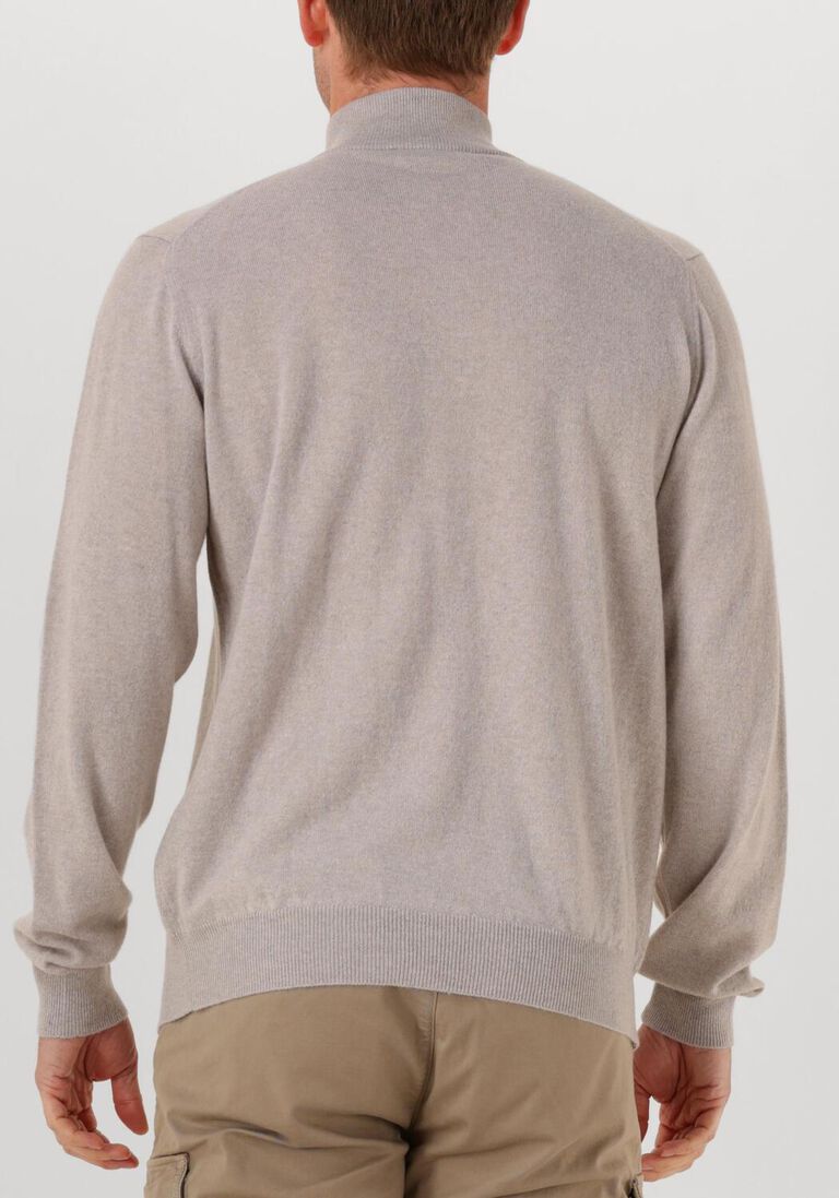 beige filippo de laurentiis trui mezza zip ml