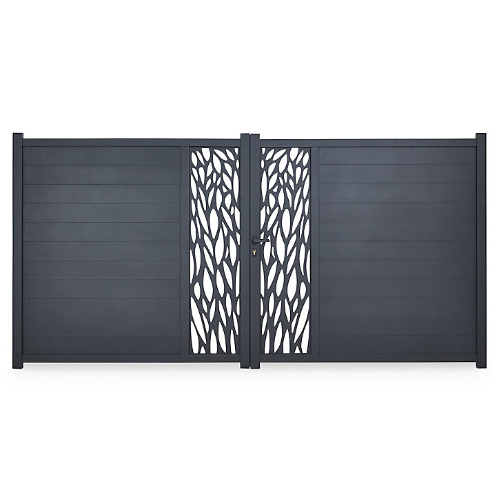 Portail alu Neva anthracite - 300 x h.170 cm