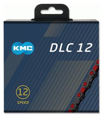 Chaîne KMC DLC VAE 126 maillons 12V Noir/Rouge