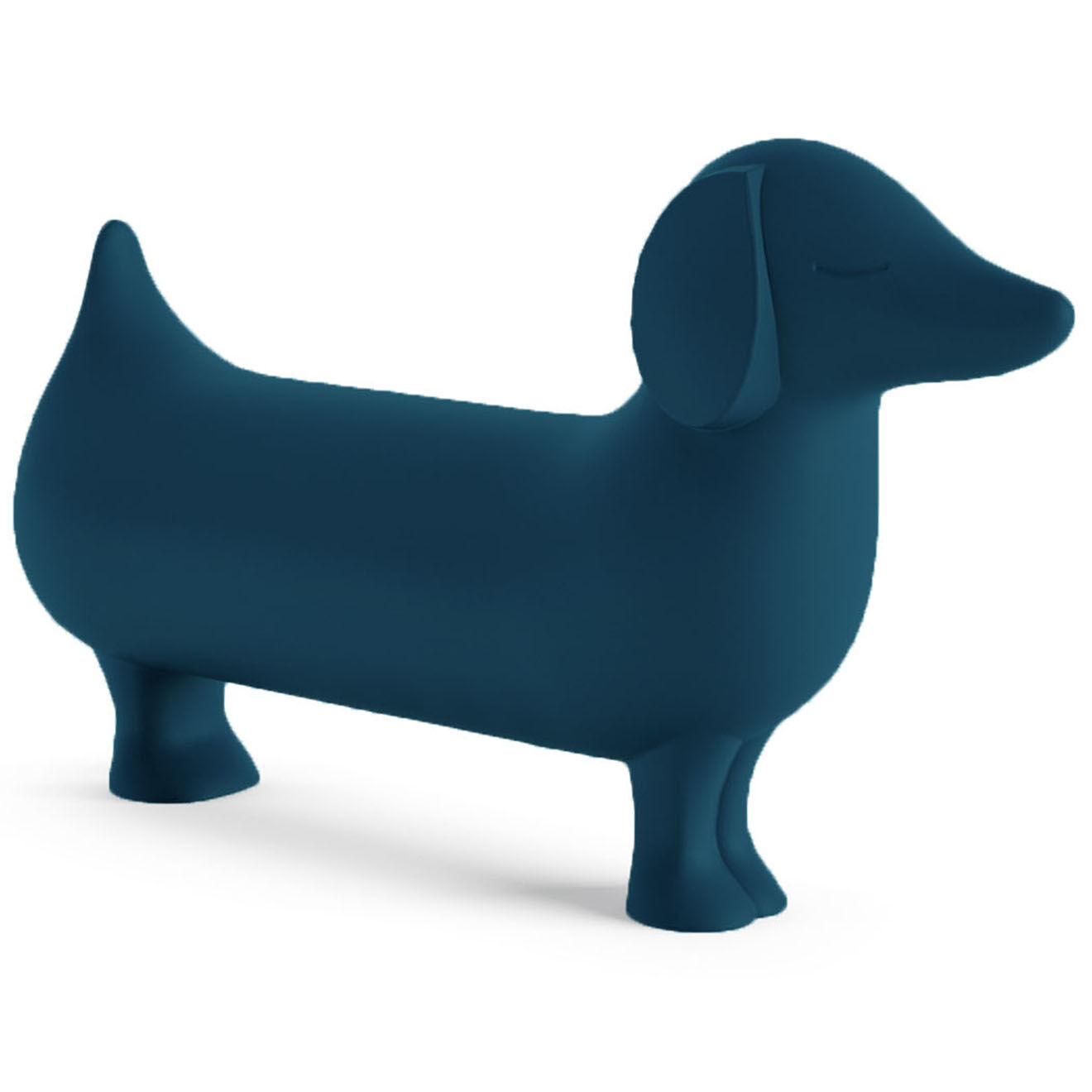 Serralunga Chien décoratif design par alessandra baldereschi vert paon - 17.5x38x66 cm