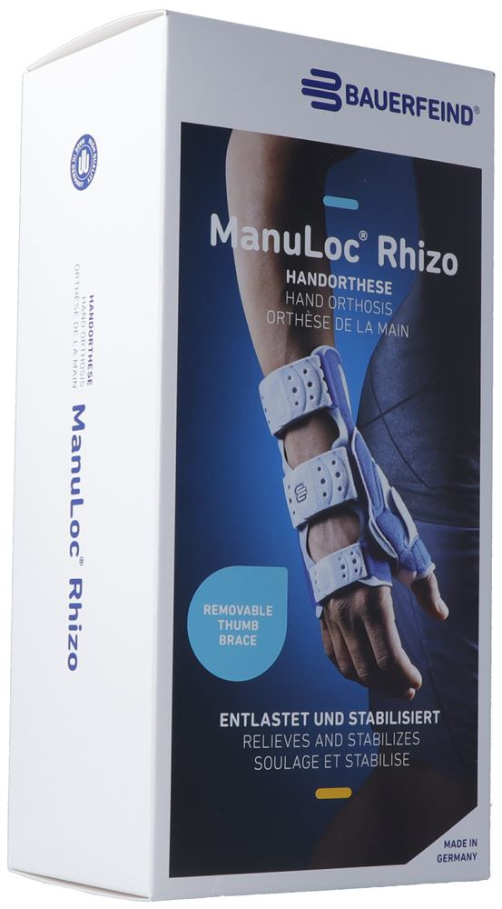 Bauerfeind ManuLoc Rhizo Stabilorthese Gr2 links titan 1 Stk